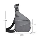 01110 Merge Waterproof Anti-Theft Personal Shoulder Chest Pocket Travel Crossbody Bag Casual Left Shoulder Sling Elegance Celebration Built