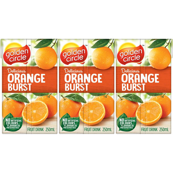 0092 Merge Golden Circle Orange Fruit Juice Popper Pack Of 6