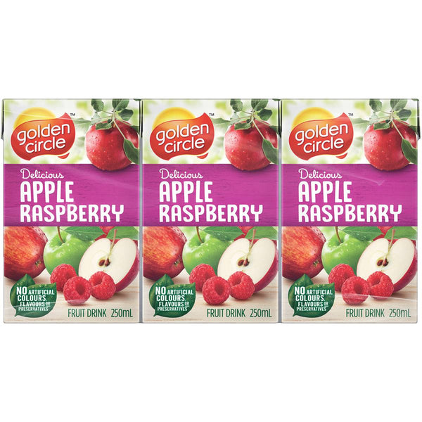 0093 Merge Golden Circle Apple Lunch Box Raspberry Poppers 250ml Pack Of 6