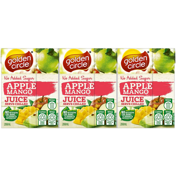 0095 Merge Golden Circle Apple And Mango Juice Poppers No Added Sugar Multipack Juice 200ml 6 Pack