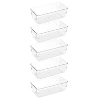 0104 Merge The Test 5 X Box Sweden Crystal Non Slip Storage Tray 16cmx8cm Small fridge/Container Ease