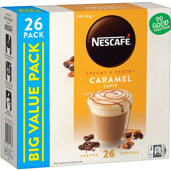 0118 Merge Nescafe Carmel Latte Pack Of 26 **NEW** Pantry.
