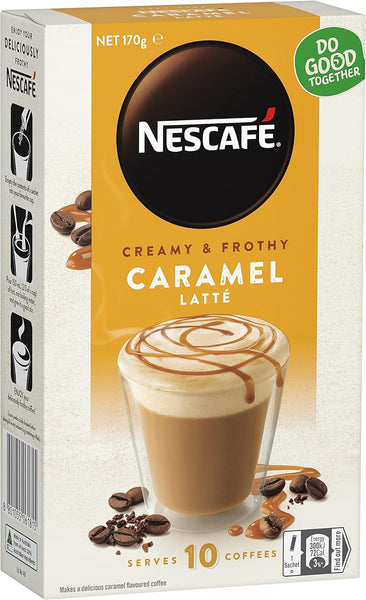 0119 Merge Nescafe Carmel Latte Pack Of 10 Pantry.