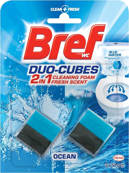 0122 Merge New Bref Cubes Cistern Toilet Cleaner Blue Water 2x50g 100g Items Health