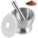 0134 Merge Mortar And Pestle Stainless Steel Pot Garlic Spice Herbs Bowl Mill Grinder Tools Appliance.