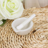 0135 Merge Porcelain Mortar And Pestle Set White Mixing Crusher Storage Bowl Combination Appliance