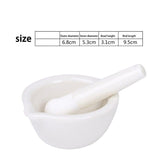 0135 Merge Porcelain Mortar And Pestle Set White Mixing Crusher Storage Bowl Combination Appliance