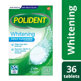 0158 Merge Polident Whitening Daily Cleanser For Dentures 36 Tablets Maintain Whiteness