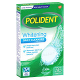 0158 Merge Polident Whitening Daily Cleanser For Dentures 36 Tablets Maintain Whiteness