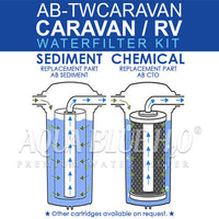 0160 Merge Twin Caravan & RV Water Filter System With Sediment & Carbon Filter