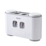 0170 Merge Handsfree Toothbrush Holder Automatic Toothpaste Dispenser Set 5 Holders 4 Cups Health.