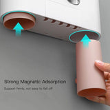 0170 Merge Handsfree Toothbrush Holder Automatic Toothpaste Dispenser Set 5 Holders 4 Cups Health.