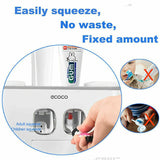 0170 Merge Handsfree Toothbrush Holder Automatic Toothpaste Dispenser Set 5 Holders 4 Cups Health.