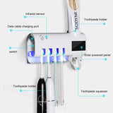 0176 Merge Toothbrush Holder With UV Steriliser Automatic Toothpaste Dispenser Squeezers Health.