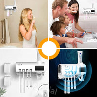 0176 Merge Toothbrush Holder With UV Steriliser Automatic Toothpaste Dispenser Squeezers Health.