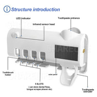 0177 Merge Toothbrush Holder With UV Sterilizer Automatic Toothpaste Dispenser Squeezers Health.