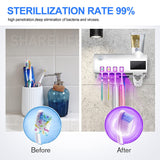 0177 Merge Toothbrush Holder With UV Sterilizer Automatic Toothpaste Dispenser Squeezers Health.