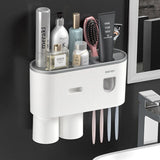 0178 Merge Multifuctional Toothbruch Holder Magnetic Cup Automatic Toothpaste Dispenser Health.