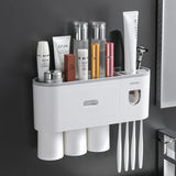 0178 Merge Multifuctional Toothbruch Holder Magnetic Cup Automatic Toothpaste Dispenser