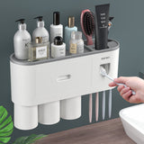 0178 Merge Multifuctional Toothbruch Holder Magnetic Cup Automatic Toothpaste Dispenser Health.