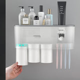 0178 Merge Multifuctional Toothbruch Holder Magnetic Cup Automatic Toothpaste Dispenser Health.