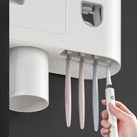 0178 Merge Multifuctional Toothbruch Holder Magnetic Cup Automatic Toothpaste Dispenser Health.