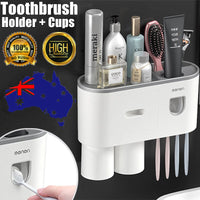 0178 Merge Multifuctional Toothbruch Holder Magnetic Cup Automatic Toothpaste Dispenser