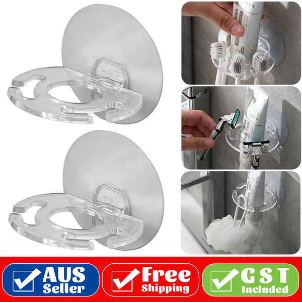 0179 Merge Tooth Brush Holder Wall Mount Sucker Bathroom Suction Cup Toothpaste Storage Rack