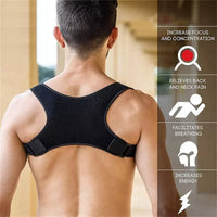 0197 Posture Corrector Adjustable Back Shoulder Belt Support Body Brace Back Unisex Awesome.