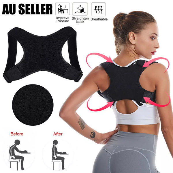 0198 Posture Corrector Women Men Shoulder Brace Back Support Strap Belt Adjustabe