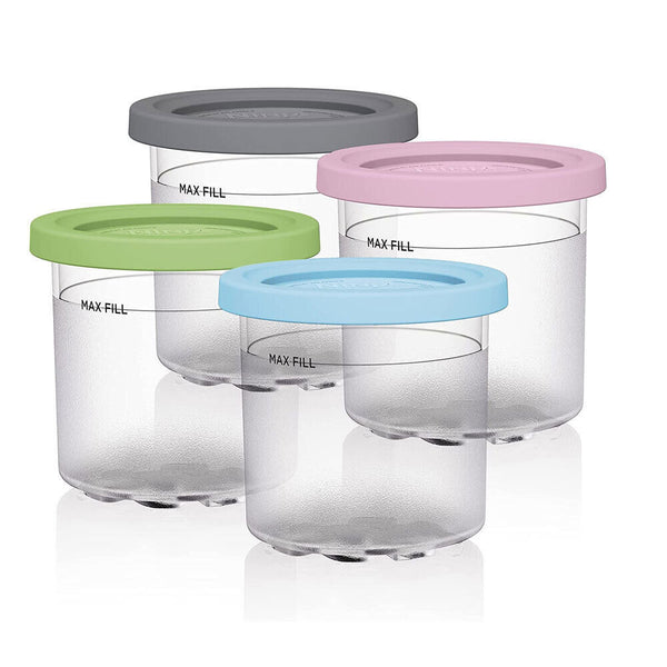 0205 Merge Ninja Creami Pints 4 Pack Compatible with NC299AMZ&NC300s Series Ice Cream Makers.