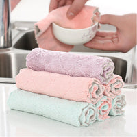 0219 Merge 10 Pieces 26x16 Kitchen Towel Dish Cloth Super Absorbent Tea Towels Kitchen Cleaning Tools