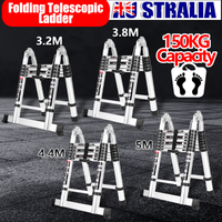 0221 Merge 3.2M Telescopic Folding Ladder Aluminium Alloy Extension Step Ladder