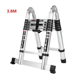 0222 Merge 3.8M Telescopic Folding Ladder Aluminium Alloy Extension Step Ladder