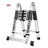 0224 Merge 5M Telescopic Folding Ladder Aluminium Alloy Exyension Step Ladder