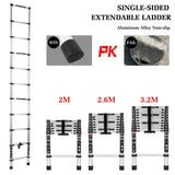 0226 Merge 2M Portable Telesopic Ladder Aluminium Alloy Extension Extenable Steps No Hooks