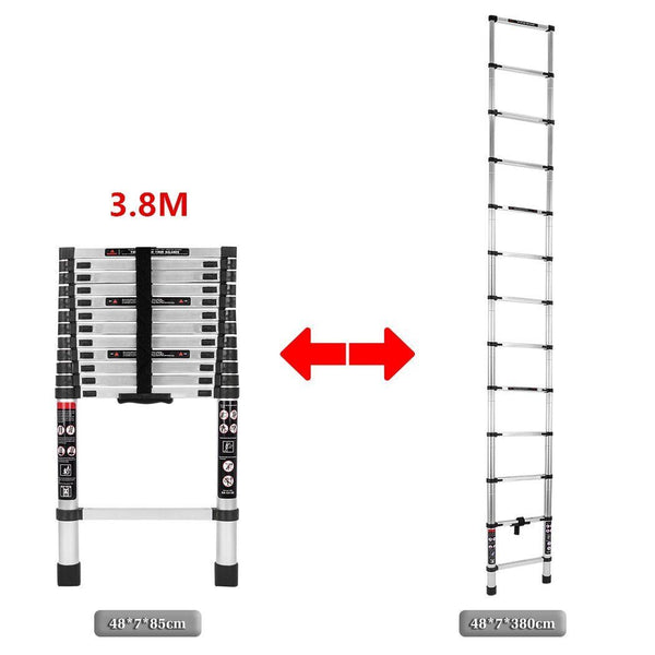 0227 Merge 4.4M Multipurpose Telescopic Folding Ladder Aluminium Alloy Extension Steps