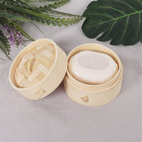 0232 Merge 10CM Bamboo Steamer With Lid Basket Round Food Dim Sum Steamer Kitchen