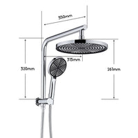 0241 Merge Wels 10" Rain Shower Head Set 3 Modes Hand Held Shower 2in1 Shower Mixer Taps