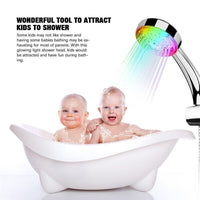 0244 Merge Wels LED Shower Head Luminus Light- Up 7 Colours Auto Change Light Shower Head