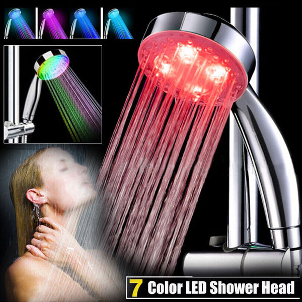 0244 Merge Wels LED Shower Head Luminus Light- Up 7 Colours Auto Change Light Shower Head