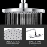 0245 Merge ACA Wels 8" Rain Shower Head Set Round 5 Mode Handheld High Pressure Chrome