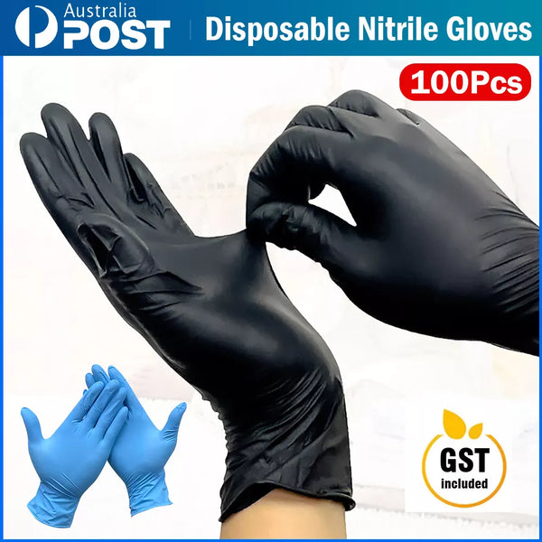 Industrial Clear Disposable Nitrile 100 Gloves Powder Free Thick Medical Protection Protective.