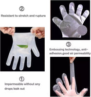 Disposable Clear Plastic Gloves Latex Free Powder Free Polyethylene Hand Protective 600 Pieces