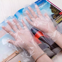 Disposable Clear Plastic Gloves Latex Free Powder Free Polyethylene Hand Protective 600 Pieces