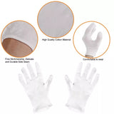 0286 Merge 5 Pair Handling gloves Protection Soft cotton white Gloves.