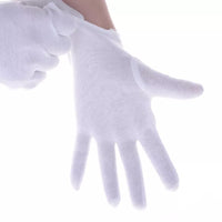 0286 Merge 5 Pair Handling gloves Protection Soft cotton white Gloves.