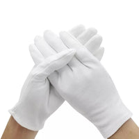 0286 Merge 5 Pair Handling gloves Protection Soft cotton white Gloves.