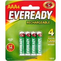 03101 Merge Eveready AAA Rechargeable Batteries 4-Pack Celebration Outback Items