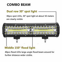 03109 Merge 12inch Cree Led Light Bar side shooter Combo Beam Work driving Offroad 4WD Endurance Outback Sale.